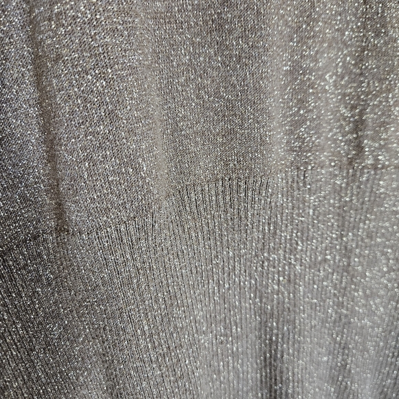 Marciano Gold Shimer Sparkle Pullover Cowl Neck Sweater - Picture 5 of 9
